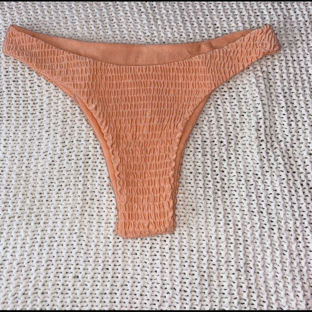 peach bikini bottoms